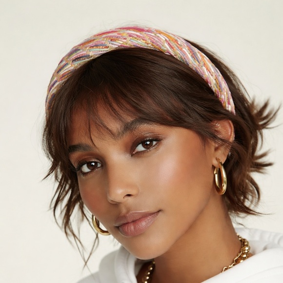 No Brand Accessories - Brand New!! Basket weave rainbow colored headband